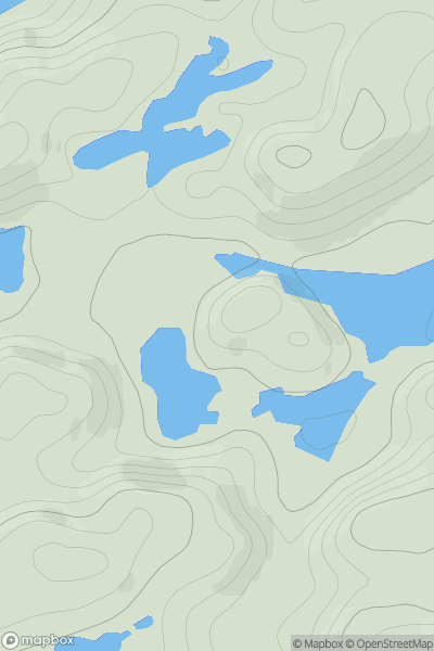 Thumbnail image for Creag an Fhraoich [Cape Wrath Peninsula] showing contour plot for surrounding peak